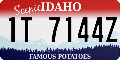 ID license plate 1T7144Z