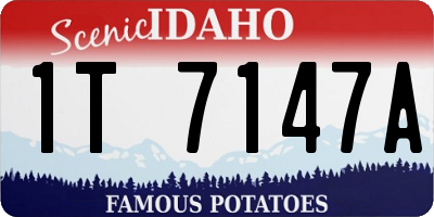 ID license plate 1T7147A