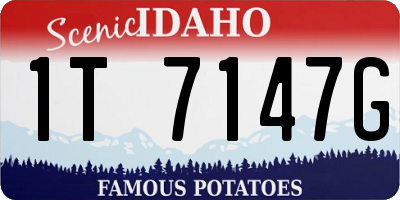 ID license plate 1T7147G
