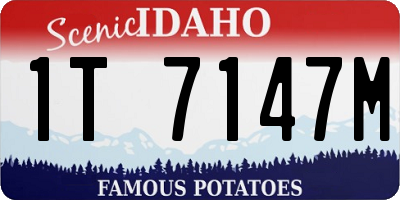 ID license plate 1T7147M