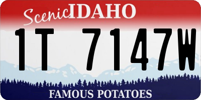 ID license plate 1T7147W