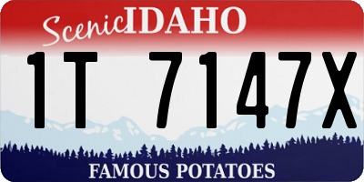 ID license plate 1T7147X