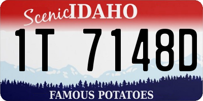 ID license plate 1T7148D