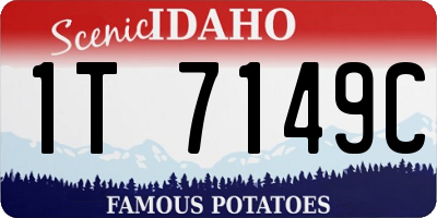 ID license plate 1T7149C
