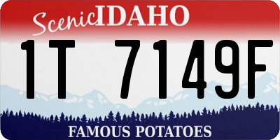 ID license plate 1T7149F