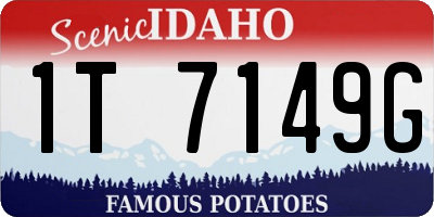 ID license plate 1T7149G