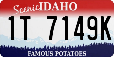 ID license plate 1T7149K