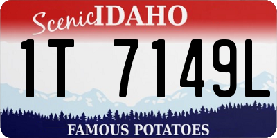 ID license plate 1T7149L