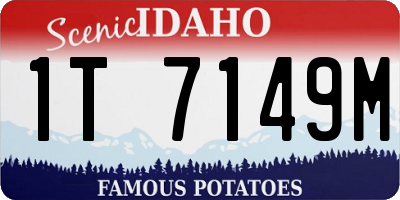 ID license plate 1T7149M