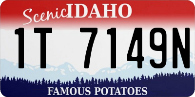 ID license plate 1T7149N