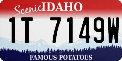 ID license plate 1T7149W