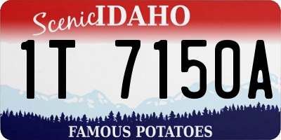 ID license plate 1T7150A