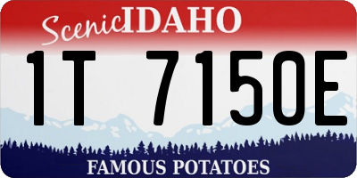 ID license plate 1T7150E