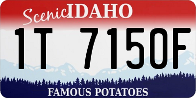 ID license plate 1T7150F