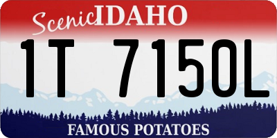 ID license plate 1T7150L