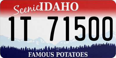 ID license plate 1T7150O