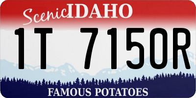 ID license plate 1T7150R