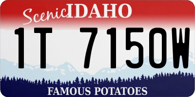 ID license plate 1T7150W