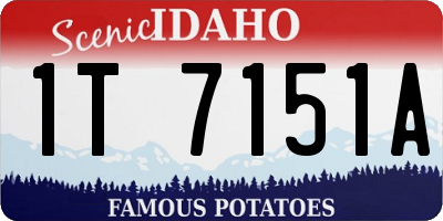 ID license plate 1T7151A