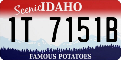 ID license plate 1T7151B