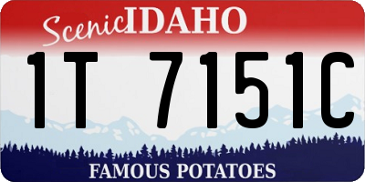 ID license plate 1T7151C