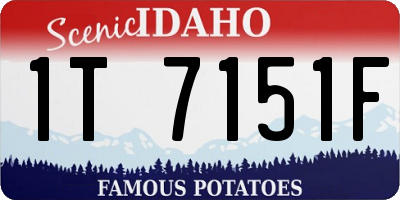 ID license plate 1T7151F