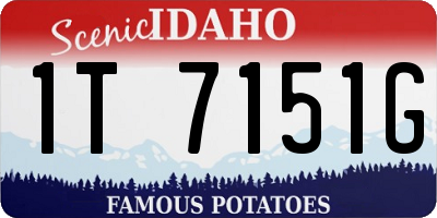 ID license plate 1T7151G