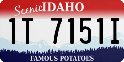 ID license plate 1T7151I