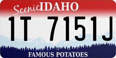 ID license plate 1T7151J