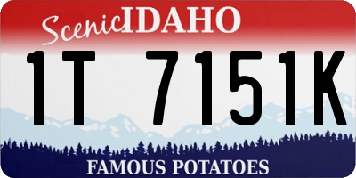 ID license plate 1T7151K