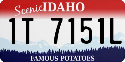 ID license plate 1T7151L