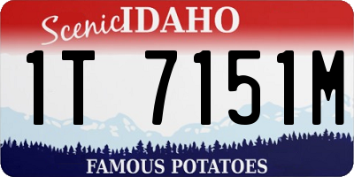 ID license plate 1T7151M