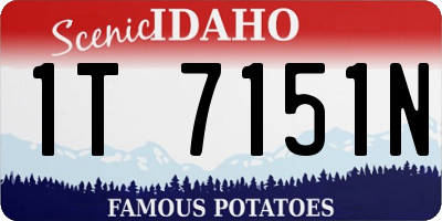 ID license plate 1T7151N