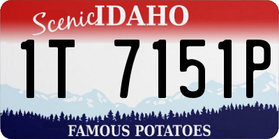 ID license plate 1T7151P