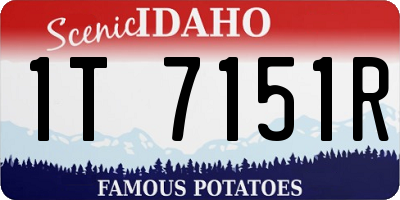 ID license plate 1T7151R