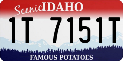 ID license plate 1T7151T