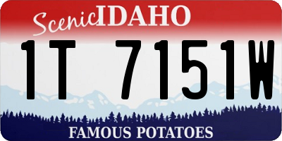 ID license plate 1T7151W