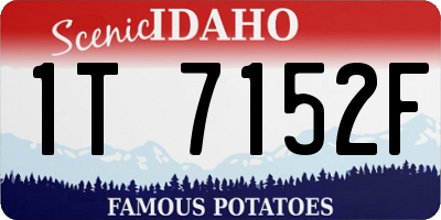 ID license plate 1T7152F