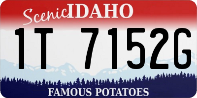ID license plate 1T7152G