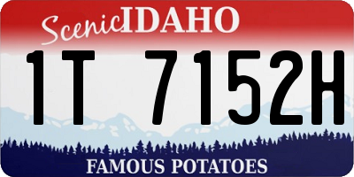 ID license plate 1T7152H