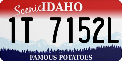 ID license plate 1T7152L
