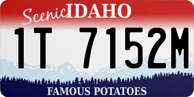 ID license plate 1T7152M