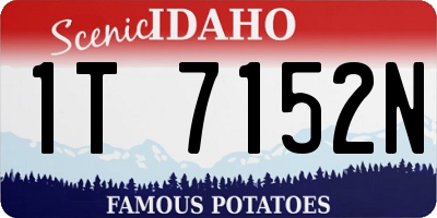 ID license plate 1T7152N