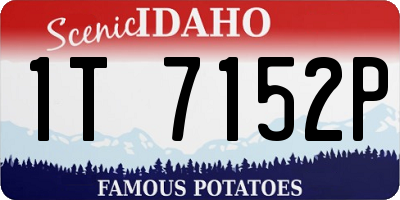 ID license plate 1T7152P