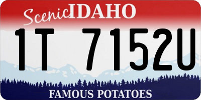 ID license plate 1T7152U
