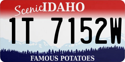ID license plate 1T7152W