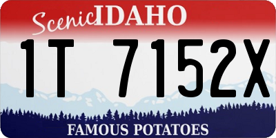 ID license plate 1T7152X