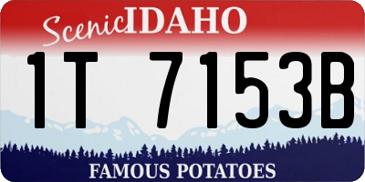 ID license plate 1T7153B