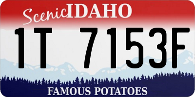 ID license plate 1T7153F