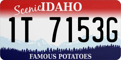 ID license plate 1T7153G